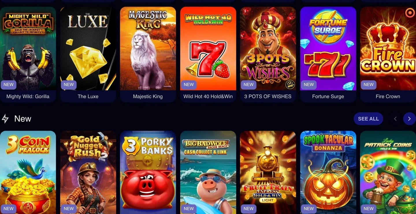 Spiele in der Lobby von LastingWinz