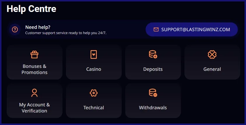 Support im LastingWinz Casino